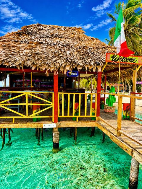 Wooden deck over the water